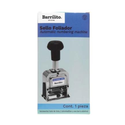 [F70] Foliador Barrilito 6 Dígitos
