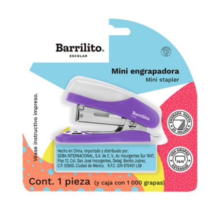 [6115A] Mini Engrapadora Barrilito Estándar C/Grapas Blister