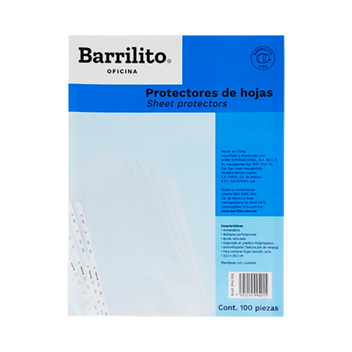 [ETPAPE0000815]  Protectores Barrilito PHL100 Carta – Paq x100