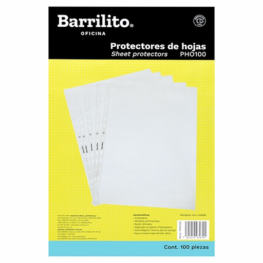[ETPAPE0000813] Protector de hojas oficio Barrilito tamaño oficio