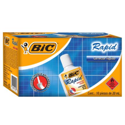 [867978] Corrector Líquido BIC Rapid 20ml C/10 Pzas