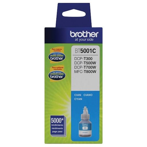 [ETTECN0000095] Botella brother de tinta cian de ultra alto rendimiento BT5001C