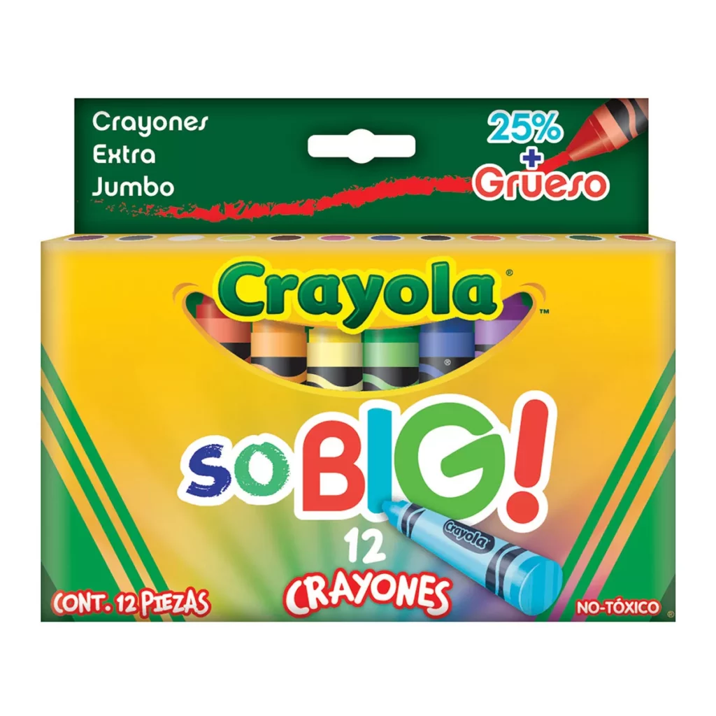 [2302017] CRAYON JUMBO EXTRA SO BIG C/12 52-1912 ATADO DE 2 PZAS.