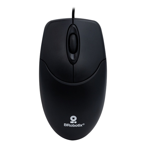 [ETTECN0000176] Mouse USB Brobotix alambrico negro k1.