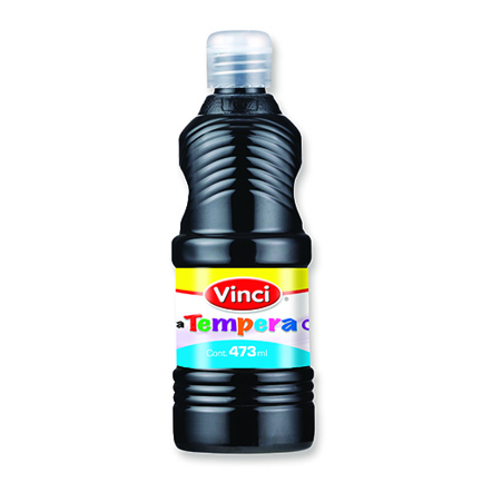 [22646] Pintura tempera vinci 473 ml negro bujía