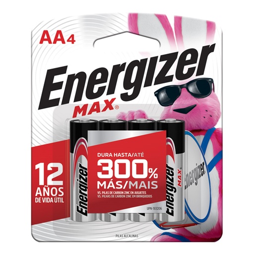 [ENE-PIL-E91BP4] Pila alcalina Energizer AA blíster con 4pzas