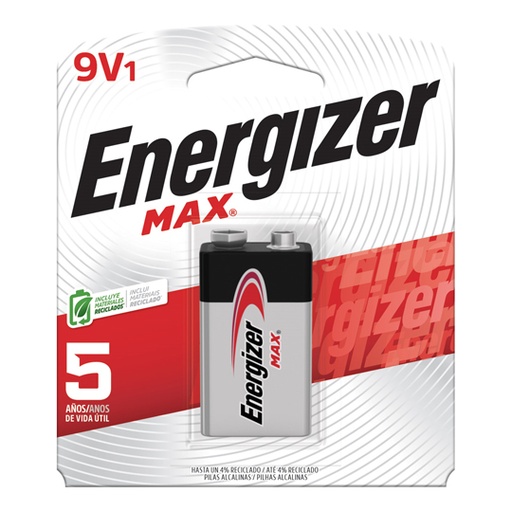 [ENE-PIL-522BP1] Pila alcalina Energizer 9v blíster de 1 pza