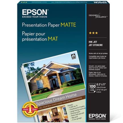 [S041062] PAPEL EPSON 8.5"X11" CARTA DPI 720 C/100