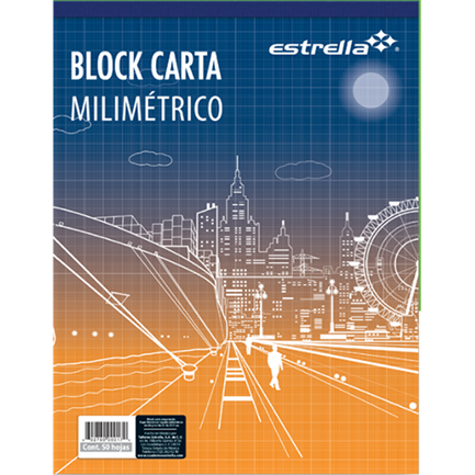 [17] BLOCK ESTRELLA CARTA MILIMETRICO 50 HJS