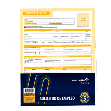 [26] Block Solicitud de empleo 40 Hojas