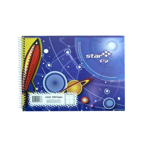 [168] Cuaderno espiral forma italiana Estrellacuadro grande 7mm 100 hojas