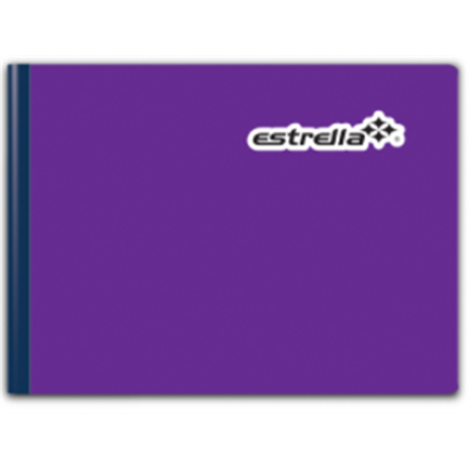 [654] CUADERNO ESTRELLA ITALIANO COSIDO DOBLE RAYA 100 HJS