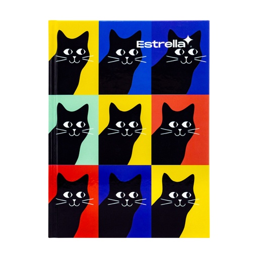 [86] Libreta 1/4 pasta dura forma francesa Estrella cuadro grande 7 mm 96 h