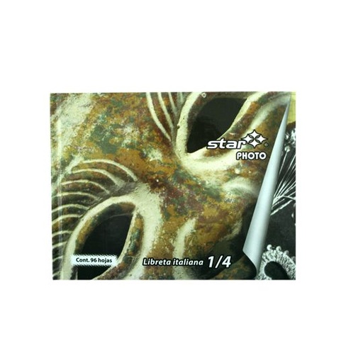 [ETPAPE0000677] Libreta 1/4 forma italiana Estrella cuadro grande 7 mm 96 hojas