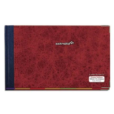 [126] Libro Florette Estrella Forma Italiana Tabular de 24 Columnas con 96 Hojas Papel Bond