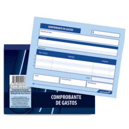 [137] BLOCK ESTRELLA COMPROBANTE GASTOS 50 HJS