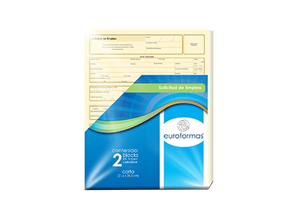 [ER0107] SOLICITUD EMPLEO EUROFORMAS CTA 25 HOJAS 2 BLOCKS