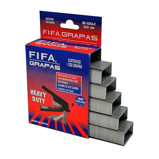 [ETPAPE0002246] Grapas de uso pesado 1/4 FIFA Heavy DutyHC-14-C caja con 1,000 grapas