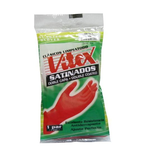 [LJA-VTX-N8] Guantes de latex antiderrapantes N. 8 Vitex color rojo
