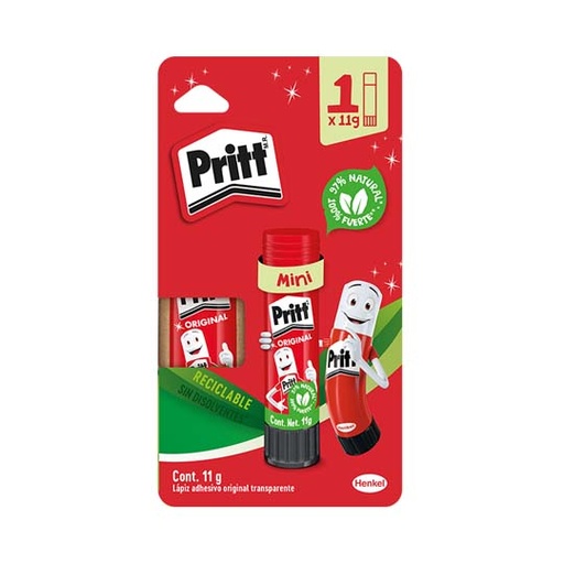 Lápiz Adhesivo Pritt en Barra de 11 Gr Blíster con 1 Pieza