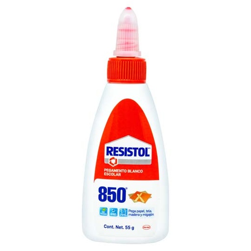 [ETPAPE0002285] Pegamento blanco escolar Resistol 850 de55 grs