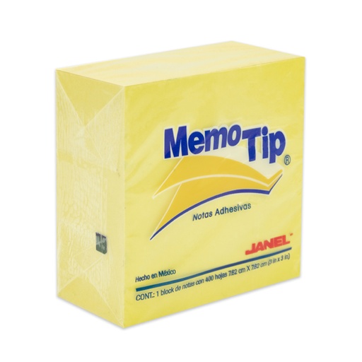 [JAN-PST-303204] Notas Adhesivas Memo Tip amarillo 3x3 pulg 1 block con 400 hojas