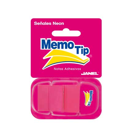 [6482345223] BANDERITAS JANEL SENALES MEMO TIP ROSA C/DESP PET 23X45MM