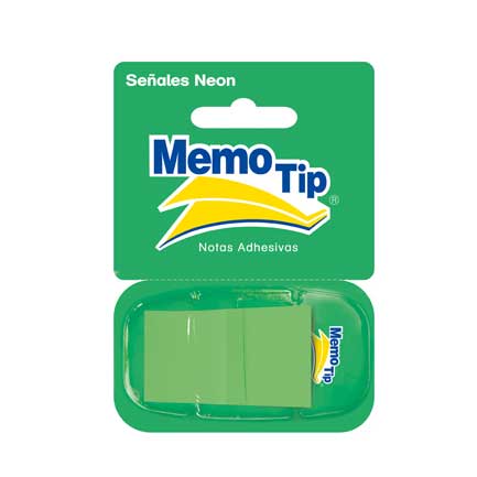 [6482345221] BANDERITAS JANEL SENALES MEMO TIP VERDE C/DESP PET 23X45MM
