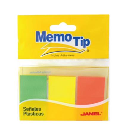 [6570116795] Banderitas Plásticas Janel 2.54x4.3cm c/24 Bolsas