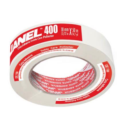[4001850100] CINTA ADHESIVA JANEL DOBLE CAPA POLIESTER 400 18 X 50