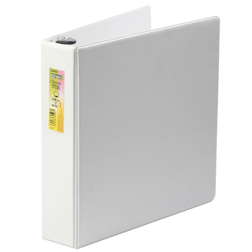 [9201BL] Carpeta panorámica con cristal Kinera carta herraje 2 pulgadas "O" color blanco