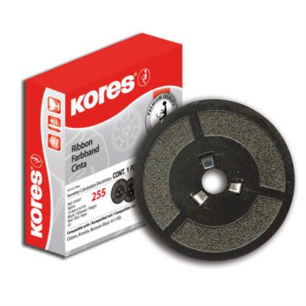 [1907] CINTA P/CALCULADORA KORES NEGRO-ROJO 3.0CMS DIAMETRO