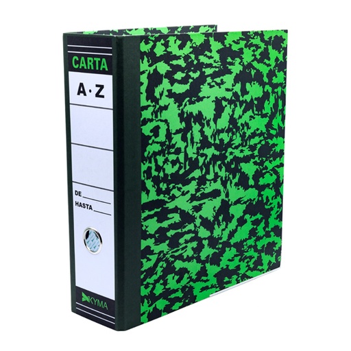 [KYM-REG-KYVJ] Registrador Verde Jaspeado KYMA Tamaño Carta