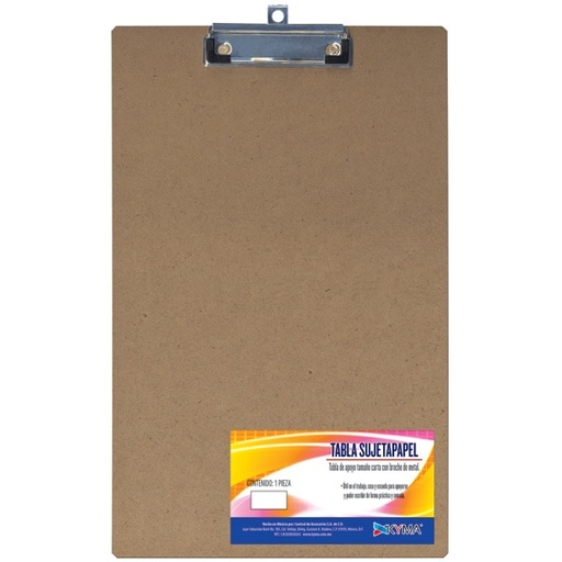 [TABAGA-MAC-OFI] Tabla Agarrapapel KYMA Macocel Herraje Clip Tamaño Oficio