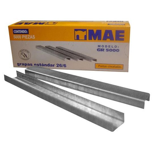 [ETPAPE0002567] Grapa estandar mae de 26/6 caja con 5000grapas
