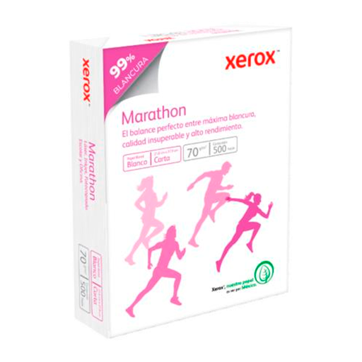 [CJ-XBX EBC-1] Xerox Papel Marathon Carta 99% Blancura Paquete Con 500 Hojas [CJ-XBX EBC]