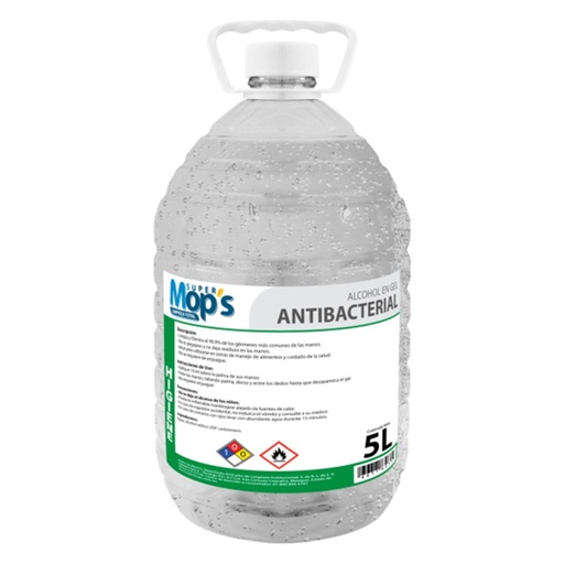[MOP-GEL-827] Gel antibacterial Super mops de 5 Lt.