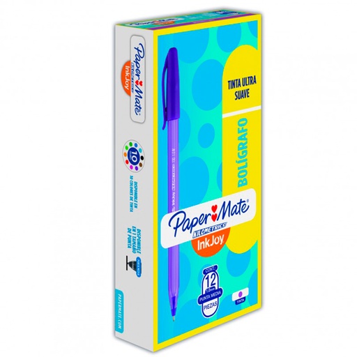 [ETPAPE0002756] Boligrafo ST kilometrico morado punto mediano caja con 12 piezas