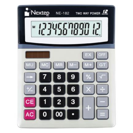[NE-182] Calculadora Nextep 12 Dígitos Escritorio Bateria/Solar