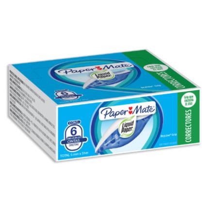 [17400110308] CORRECTOR PAPERMATE 70482 DRY LINE GRIP C/6