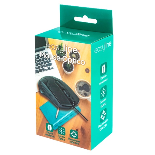 [ETPAPE0001198] Mouse Perfect Choice alámbrico negro.