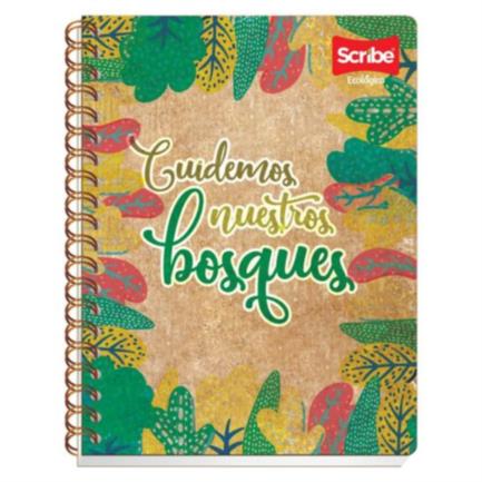 [3800] Cuaderno Scribe Doble Espiral Profesional Raya 100H Ecológico 24P