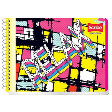 [4534] Cuaderno Italiano Espiral Scribe Mega Doble Raya 100 Hojas