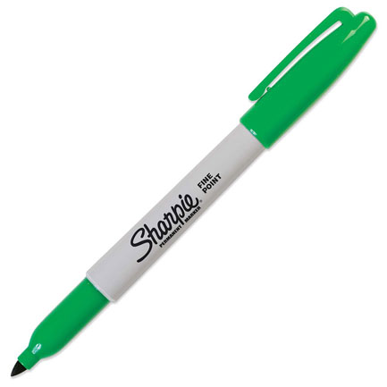 [30004 SANFORD] Marcador Sanford 30004 Sharpie Fino Verde Permanente C/12