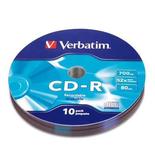 [ETPAPE0003294] Disco Verbatim CD-R 52x 700MB torre 10 pzas