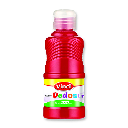 [22668] Pintura para Dedos Lavable Vinci 237 ml Color Rojo