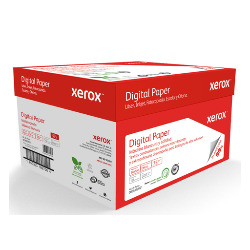 [3M2021] Caja De 5000 Hojas De Papel Oficio 75gr 99% Blancura Caja Con 10 Resmas De 500 Hojas C/u [3M2021]