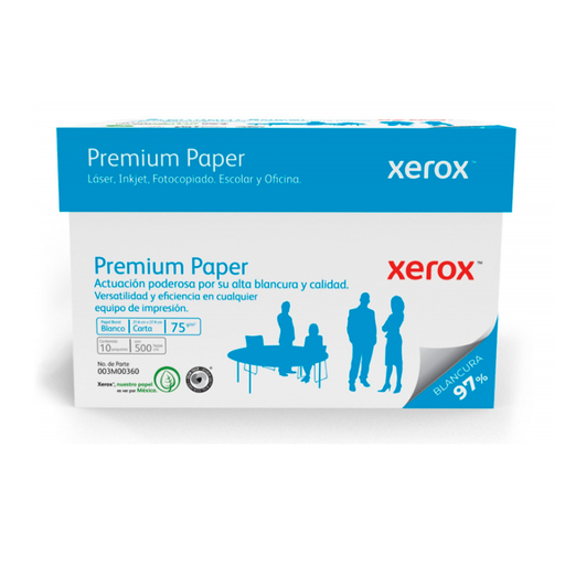 [ETPAPE0000151] XEROX AZUL HOJAS DE PAPEL CARTA 75 G BLANCURA 0.97% CAJA 10 PAQUETES CON 500 HOJAS C/U