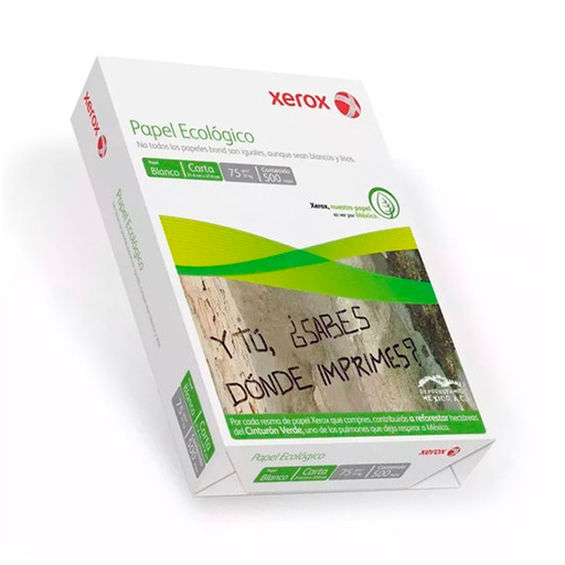 [ETPAPE0000911] PAQUETE DE 500 HOJAS DE PAPEL CARTA XEROX ECOLOGICO 75 G 93% BLANCURA 003M02010            