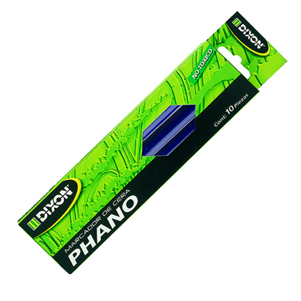 [2080] Marcador de Cera Dixon Phano Azul Caja c/10 piezas